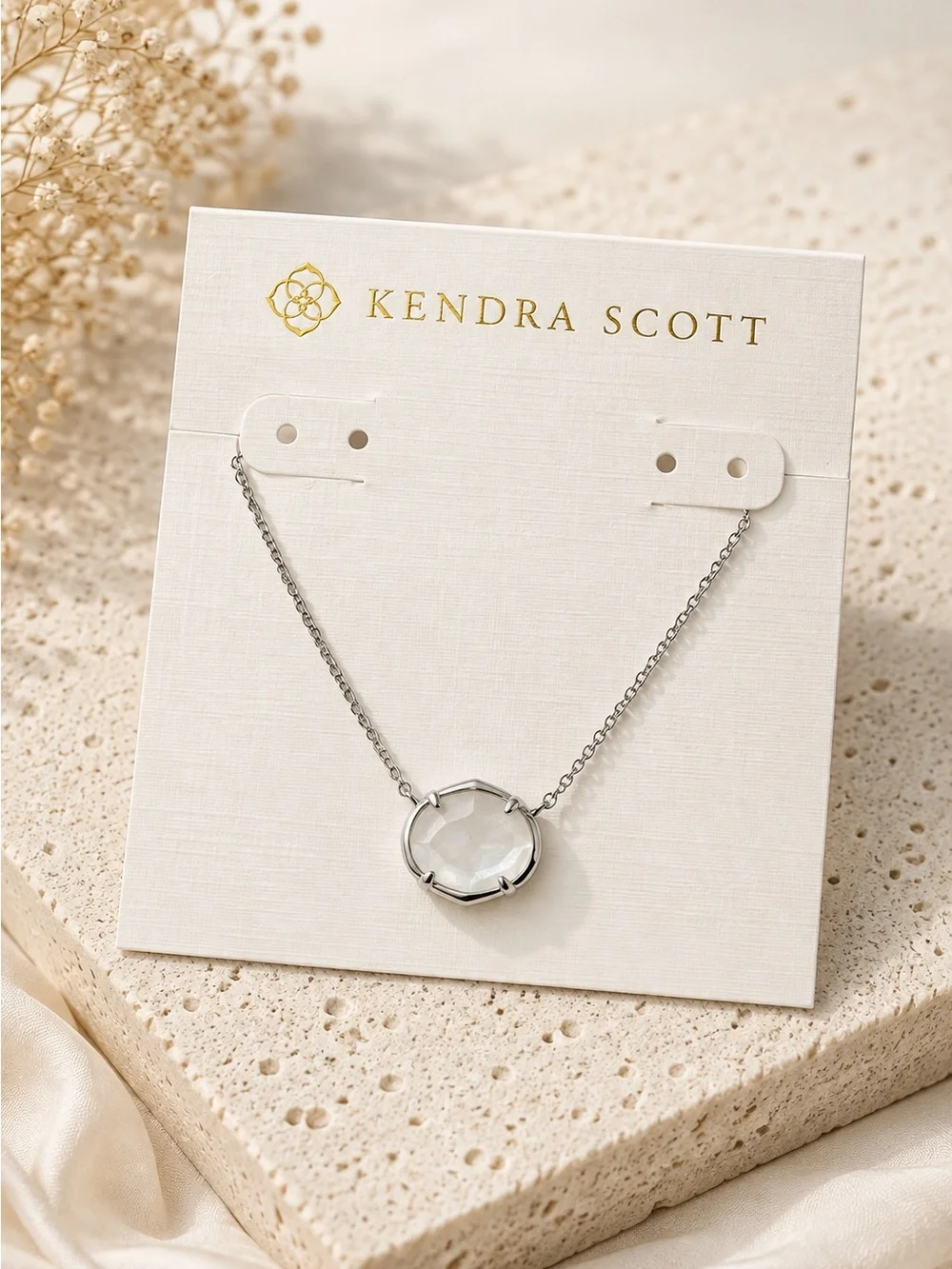 Kendra Scott Henley Pendant Necklace - Ivory/Silver
